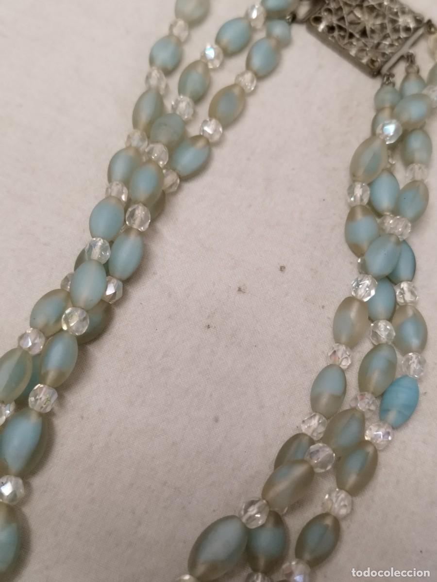 Joyeria: Antiguo collar de cuentas, de tres collares. - Foto 4