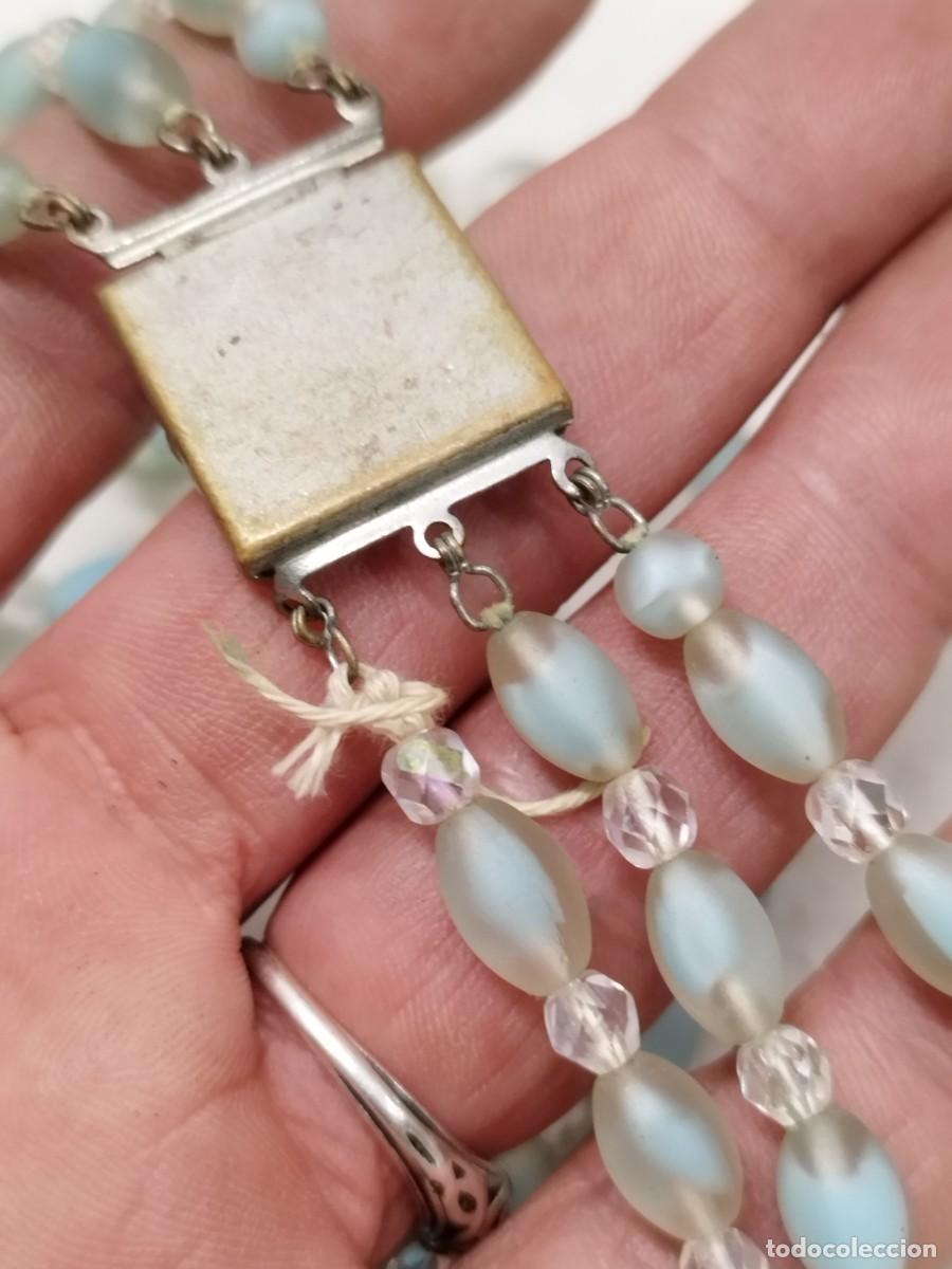 Joyeria: Antiguo collar de cuentas, de tres collares. - Foto 7