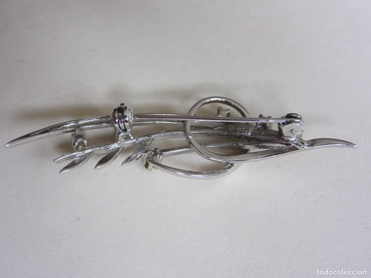 Joyeria: BROCHE EN FORMA DE RAMITA EN PLATA 835 - Foto 2