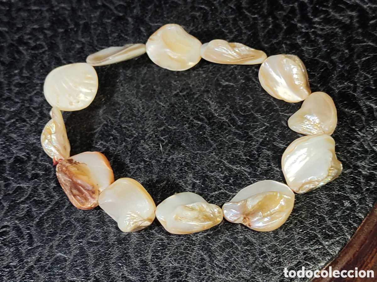Joyeria: Pulsera de n&aacute;car el&aacute;stica.Vintage. - Foto 2
