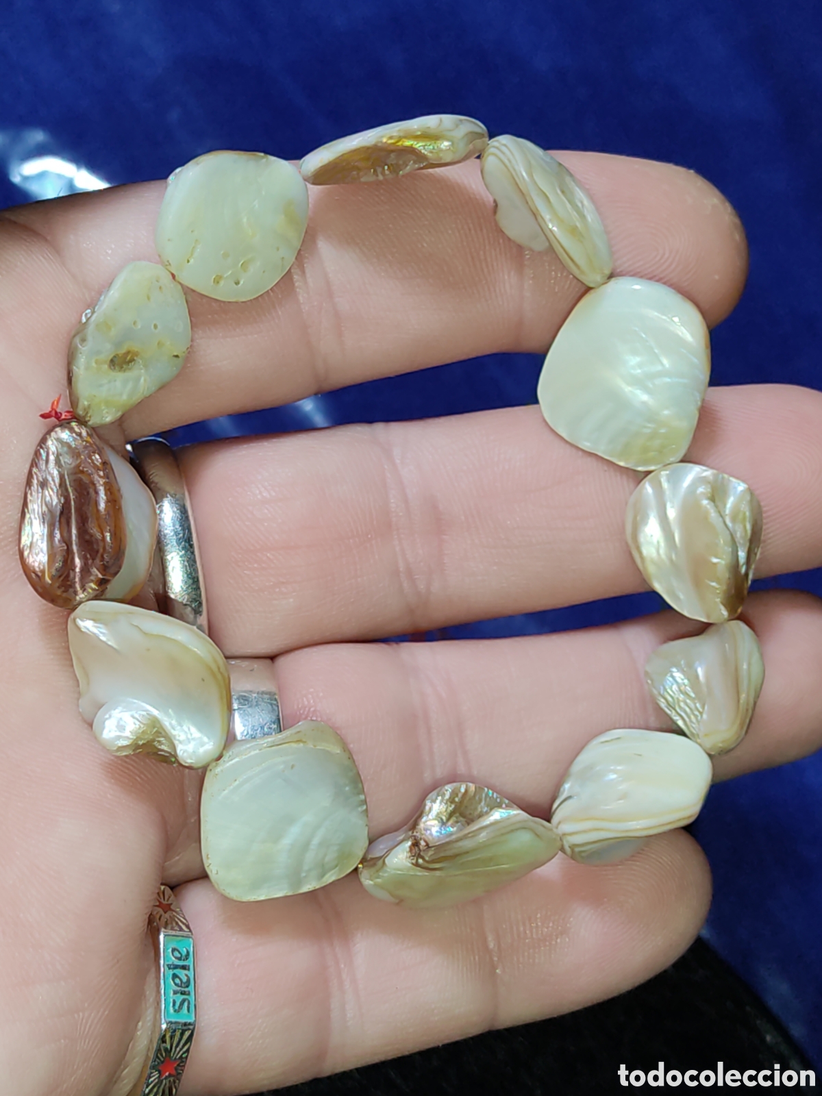 Joyeria: Pulsera de n&aacute;car el&aacute;stica.Vintage. - Foto 4