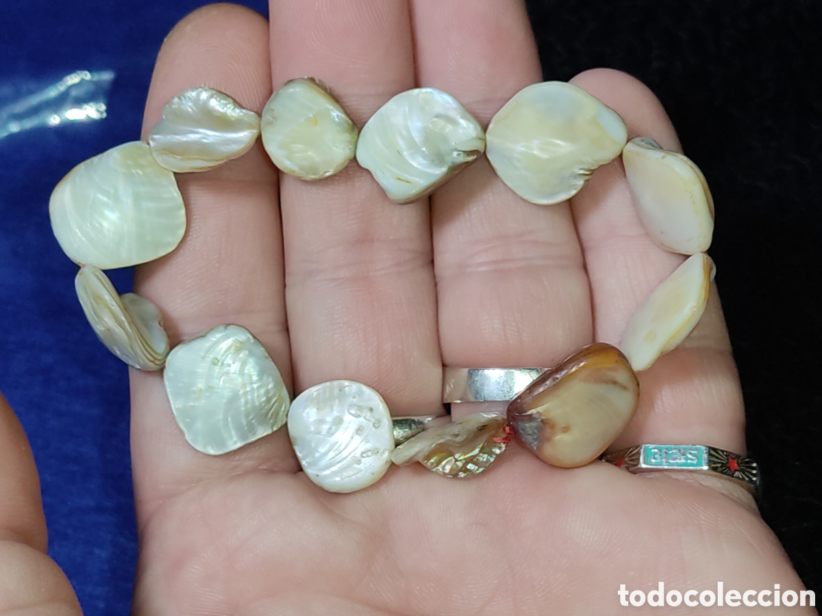 Joyeria: Pulsera de n&aacute;car el&aacute;stica.Vintage. - Foto 1