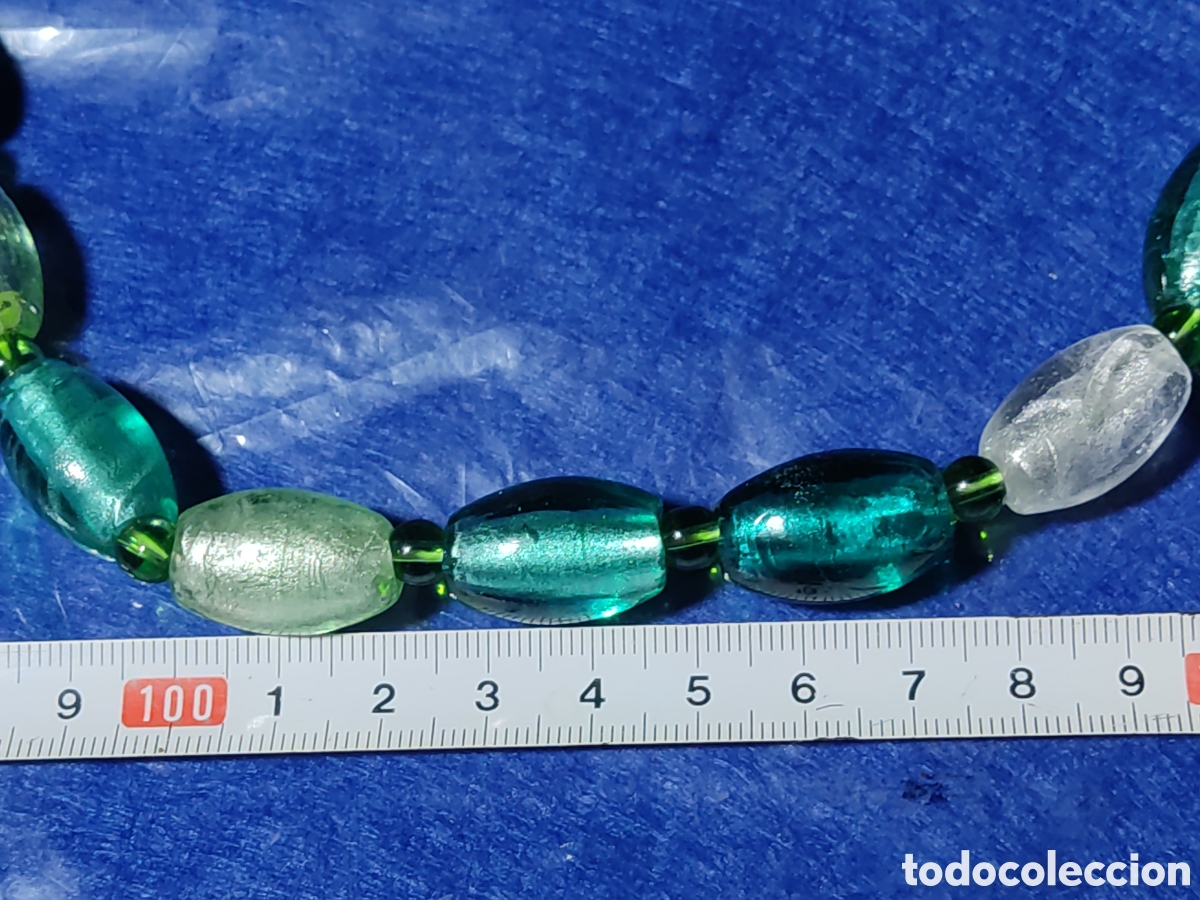 Joyeria: Collar de barriles de cristal de Murano.Vintage. - Foto 2