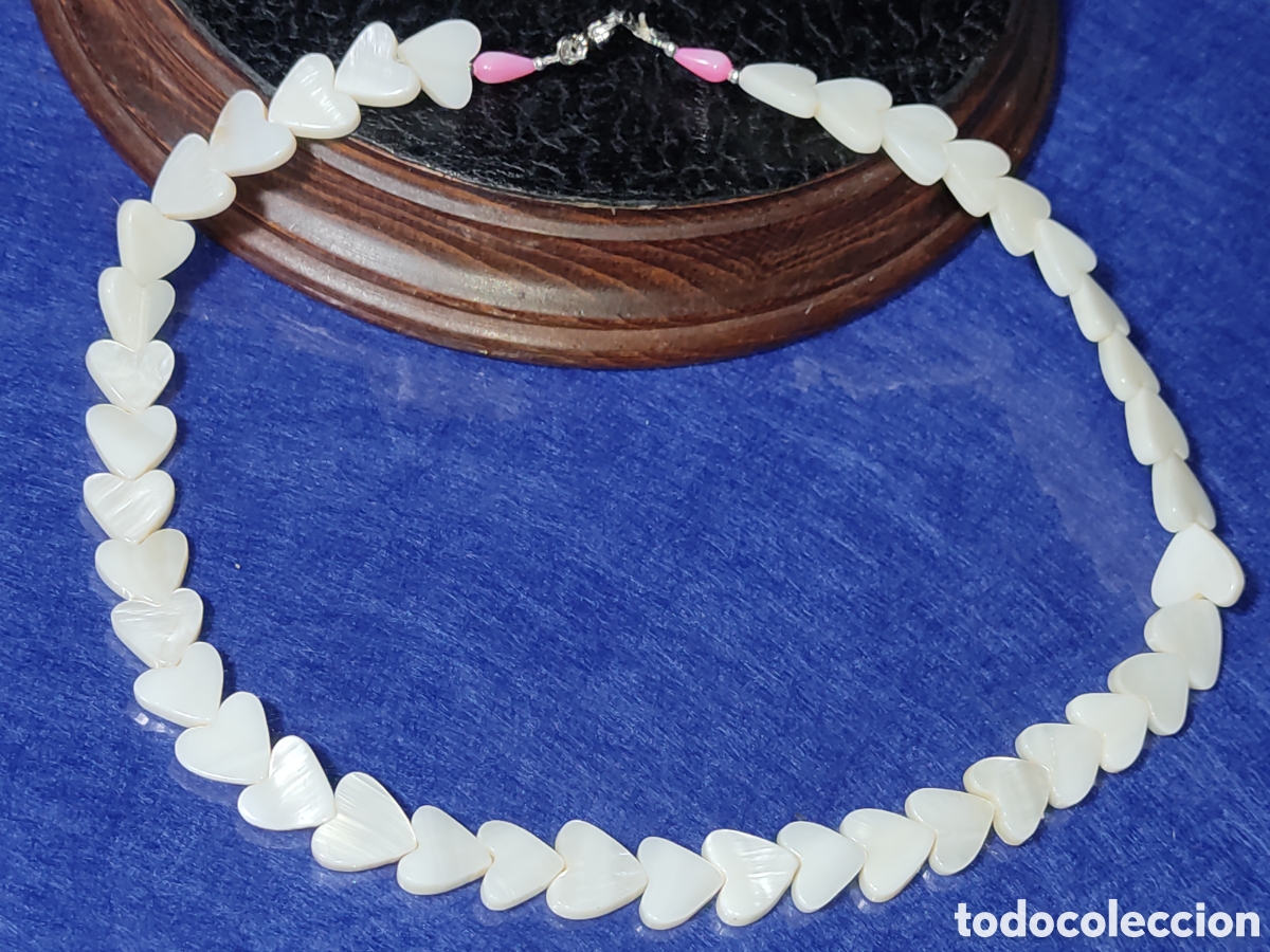 Joyeria: Collar,gargantilla de corazones de n&aacute;car. - Foto 3
