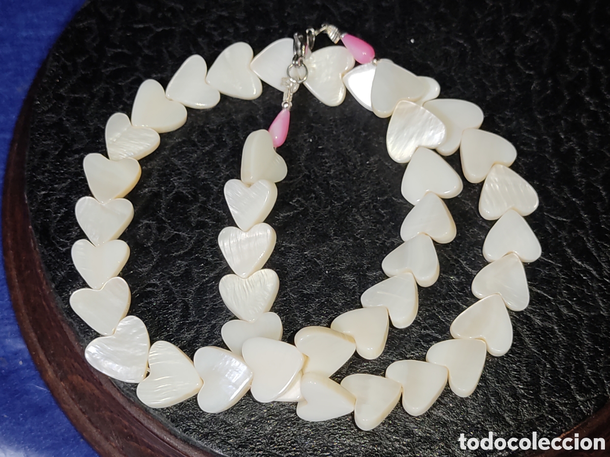 Joyeria: Collar,gargantilla de corazones de n&aacute;car. - Foto 6
