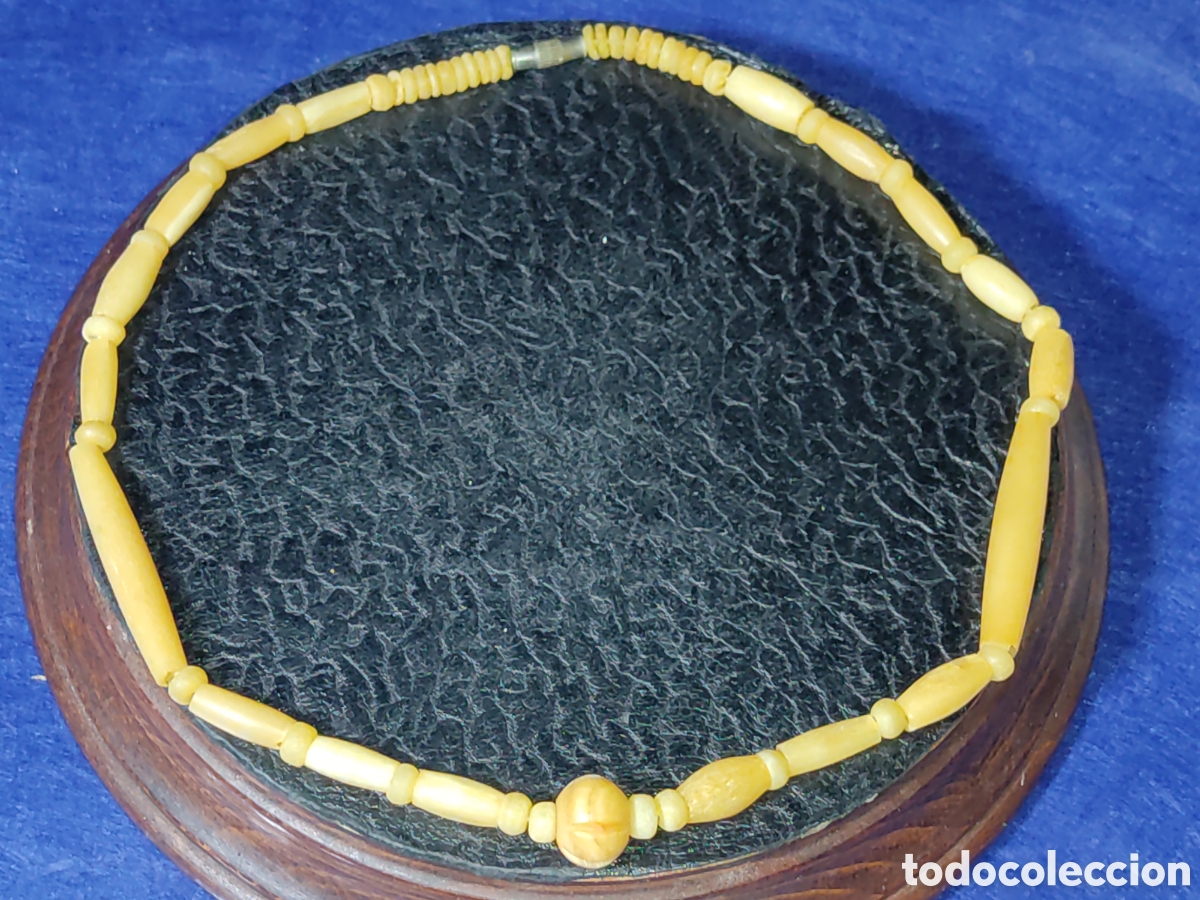 Joyeria: Collar de hueso.Vintage. - Foto 2