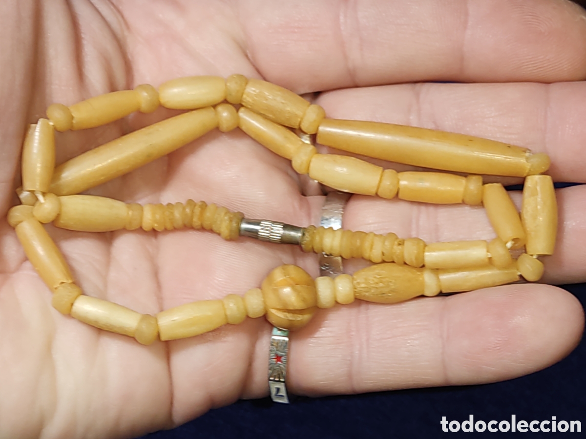 Joyeria: Collar de hueso.Vintage. - Foto 3