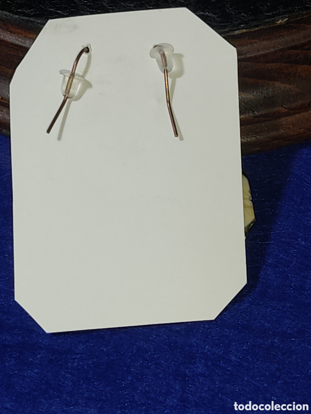 Joyeria: Pendientes de hueso.Vintage. - Foto 4