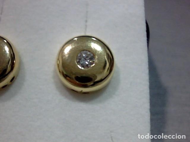Joyeria: pendientes oro 18 kts y diamantes - Foto 2