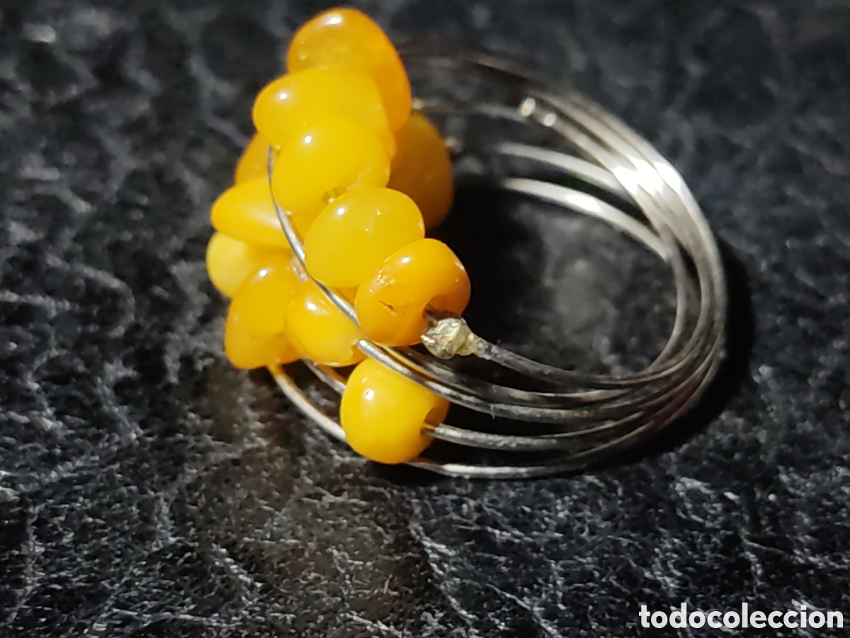 Joyeria: Anillo de &aacute;mbar del B&aacute;ltico.Vintage. - Foto 7