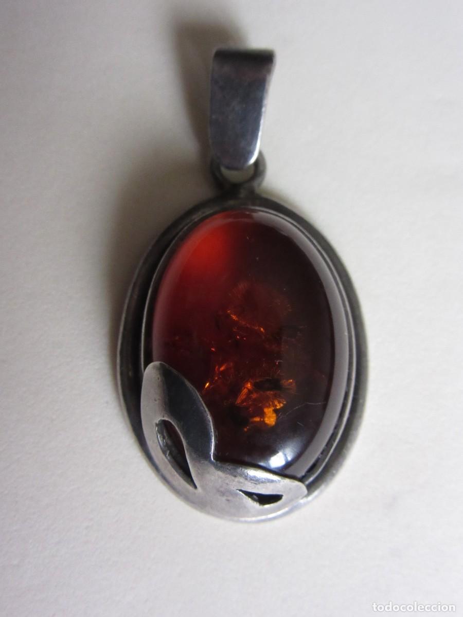 Joyeria: COLGANTE DE PLATA Y AMBAR - Foto 1