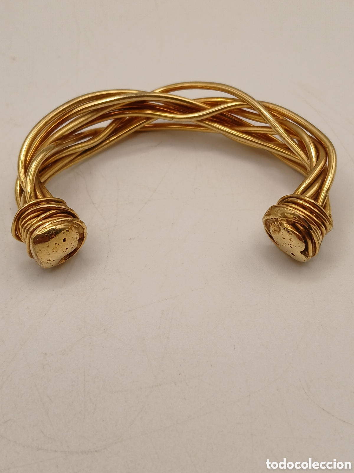 Joyeria: Pulsera brazalete lat&oacute;n chapado oro - Foto 2
