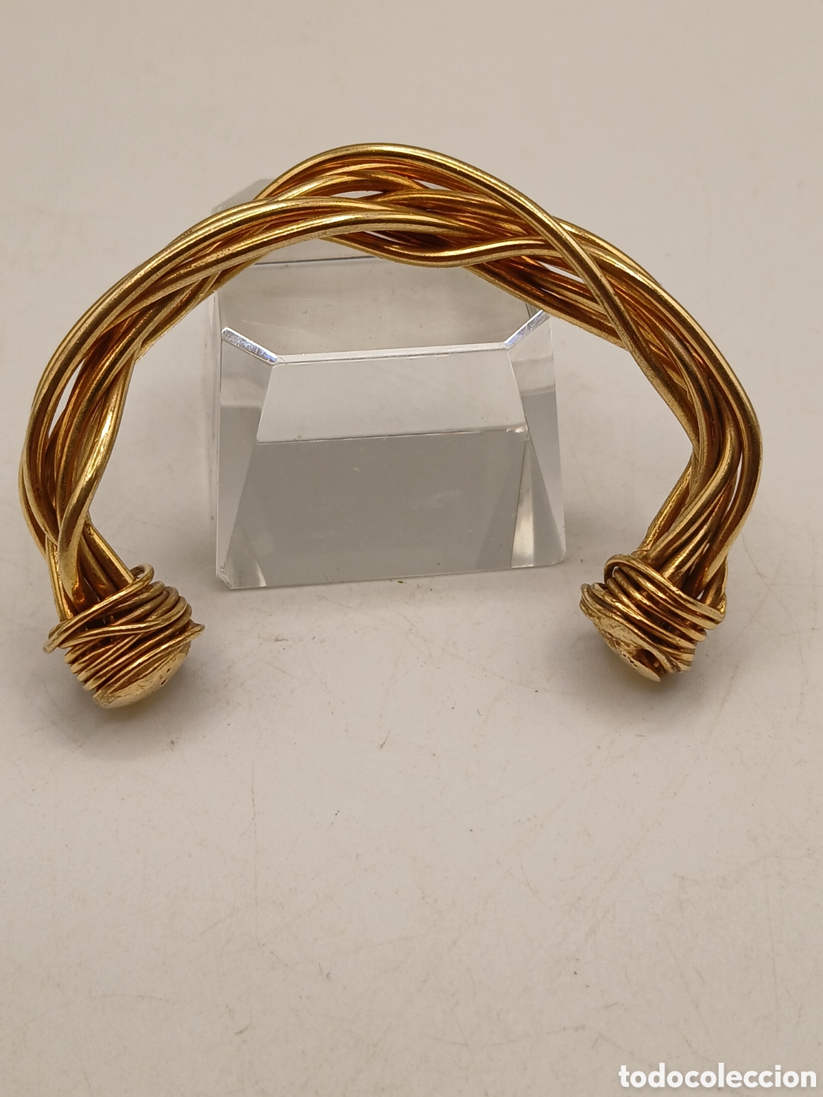 Joyeria: Pulsera brazalete lat&oacute;n chapado oro - Foto 3