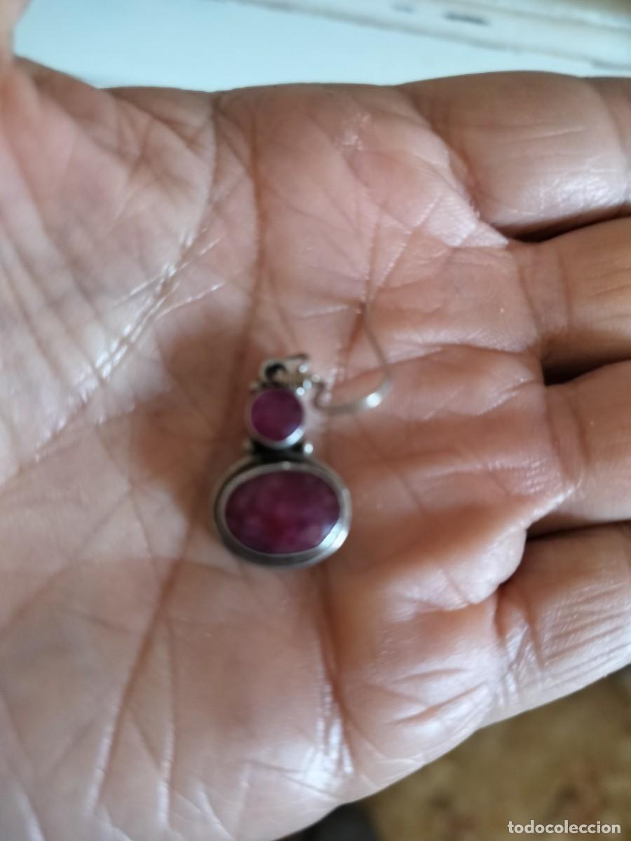 Joyeria: Pendientes plata y rubies - Foto 2