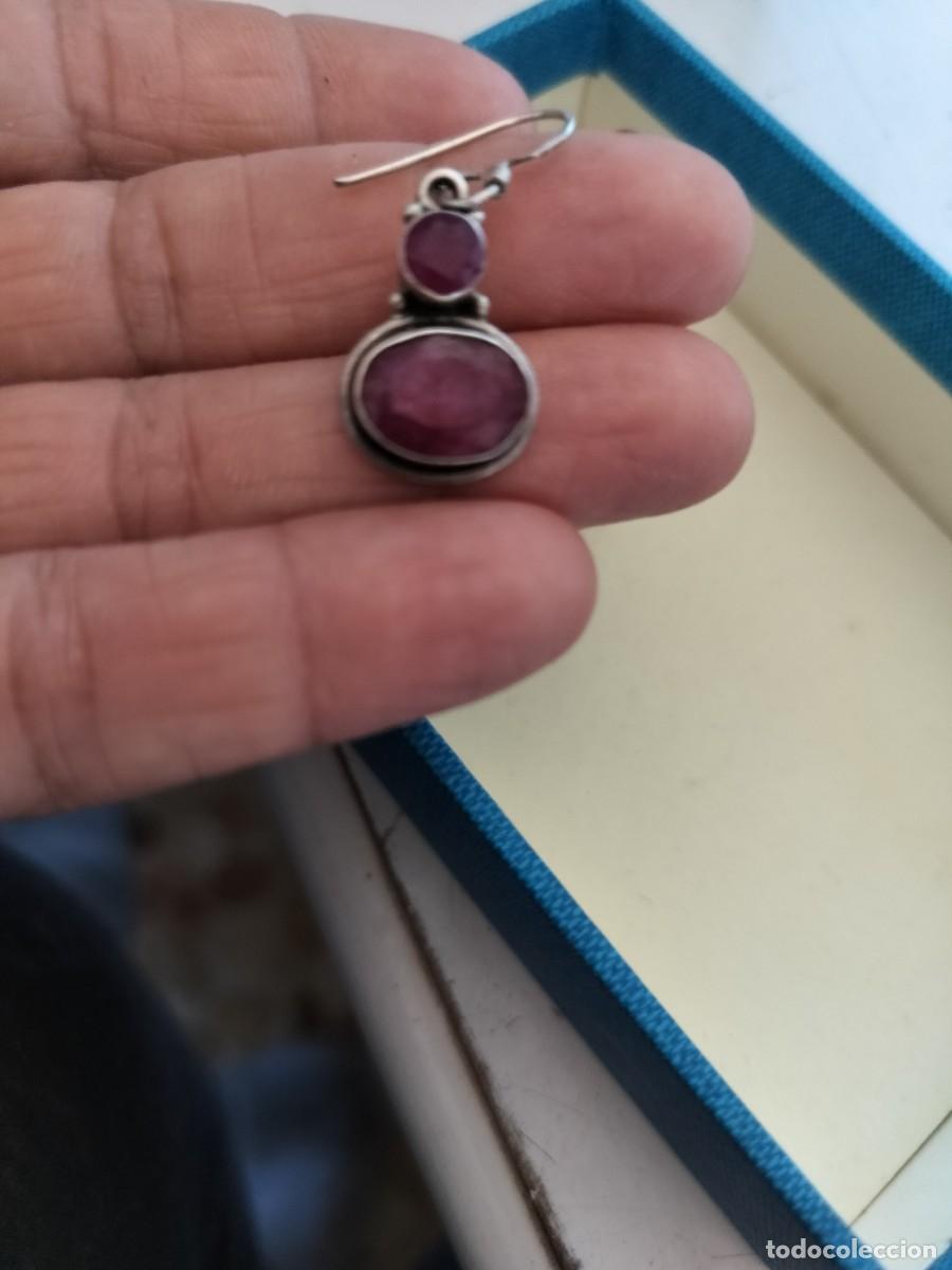 Joyeria: Pendientes plata y rubies - Foto 3