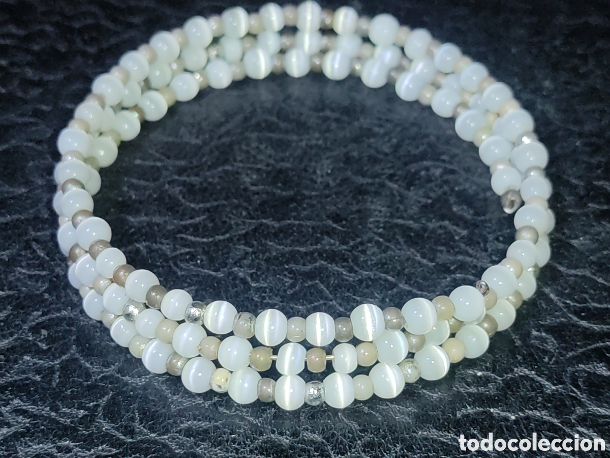 Joyeria: Pulsera de n&aacute;car de vueltas.Vintage. - Foto 1