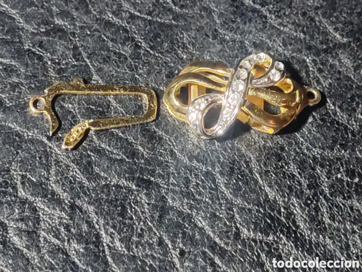 Joyeria: Broche,cierre para collar de plata dorada contrastada 935. - Foto 1