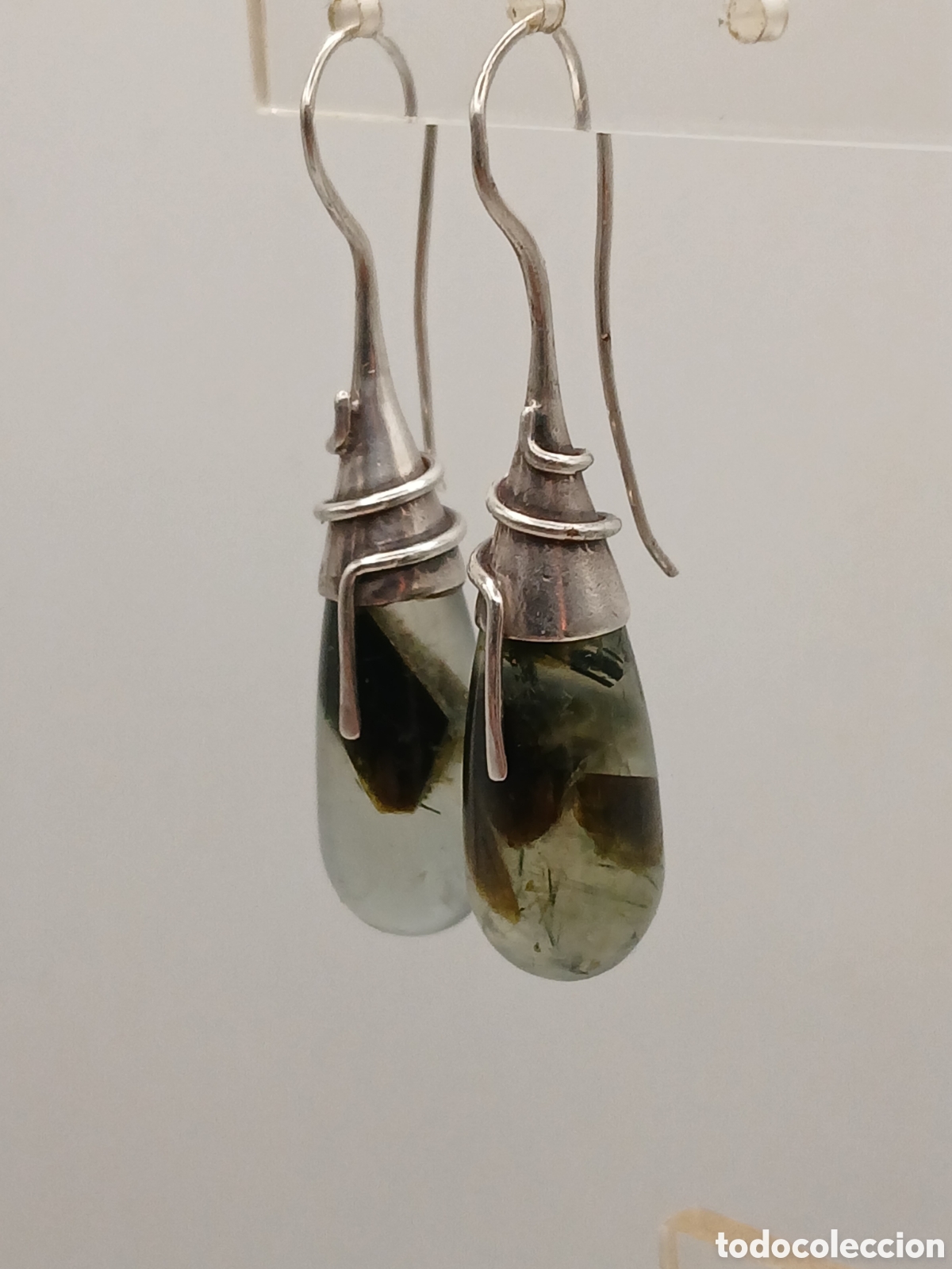 Joyeria: Pendientes plata 925mls y jade - Foto 2
