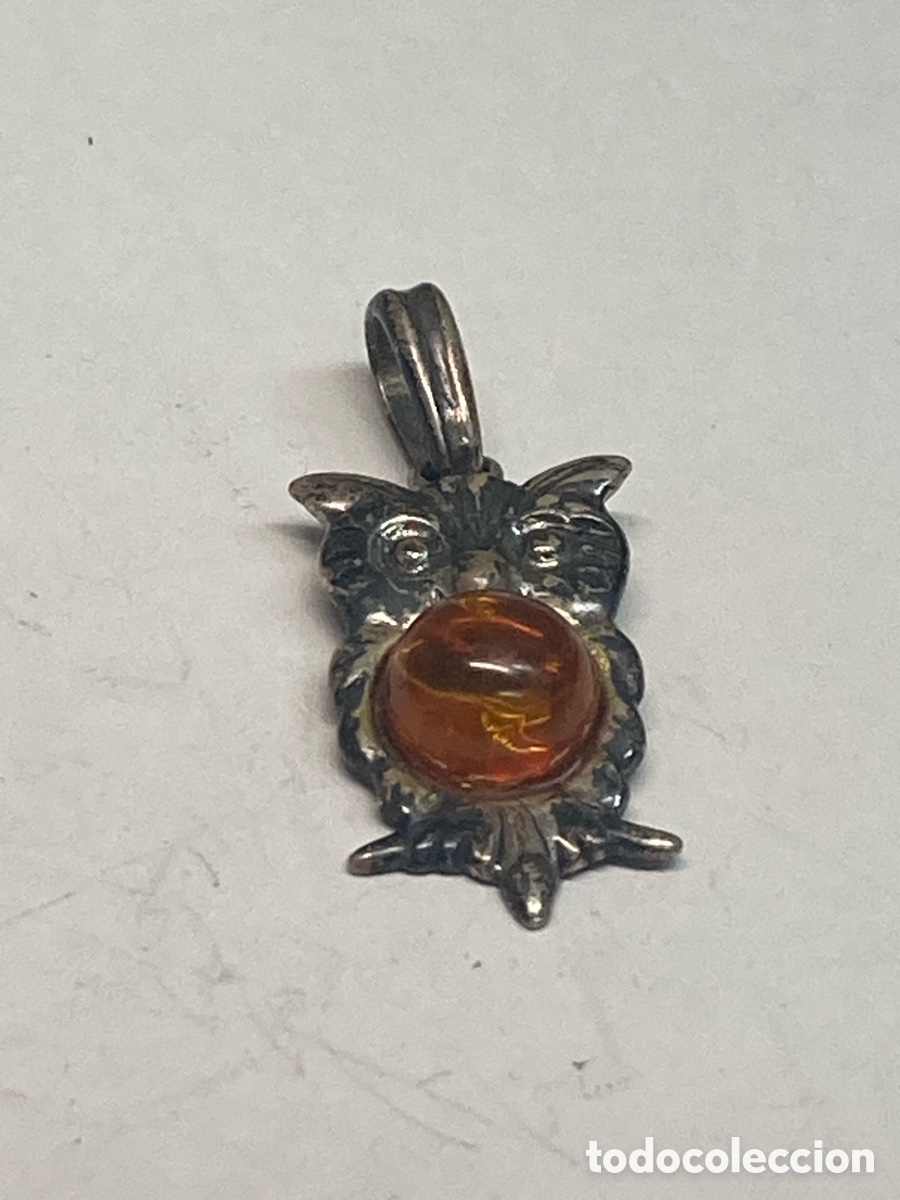 Joyeria: Colgante de plata y ambar C305 - Foto 1