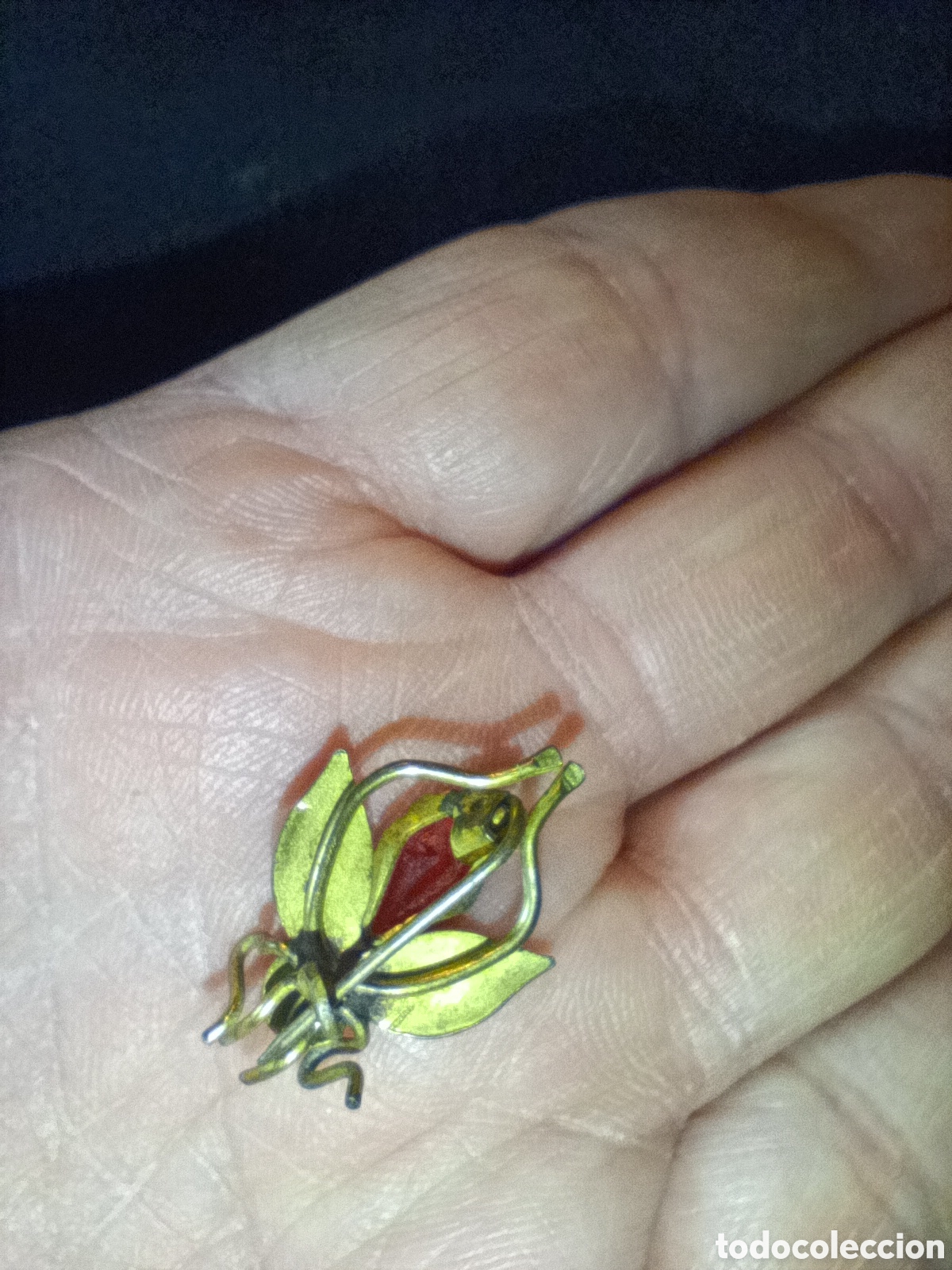 Joyeria: Broche muy antiguo con Rub&iacute;. - Foto 2