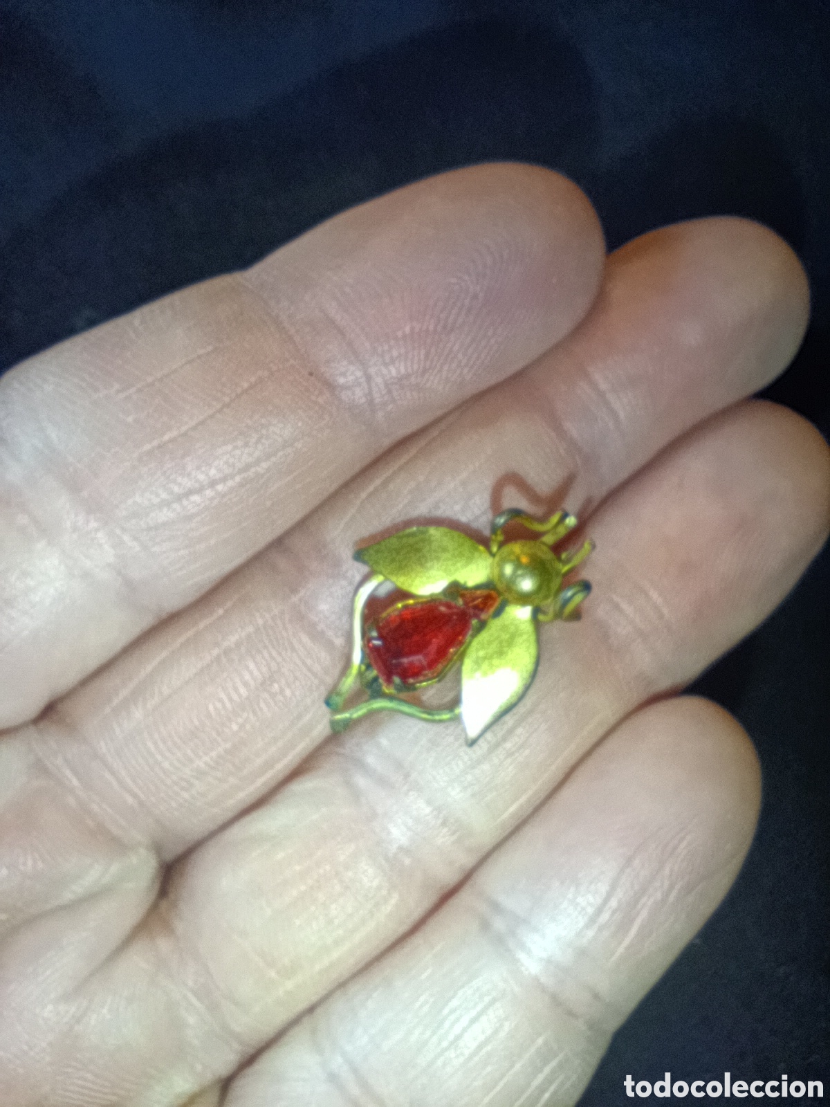 Joyeria: Broche muy antiguo con Rub&iacute;. - Foto 1
