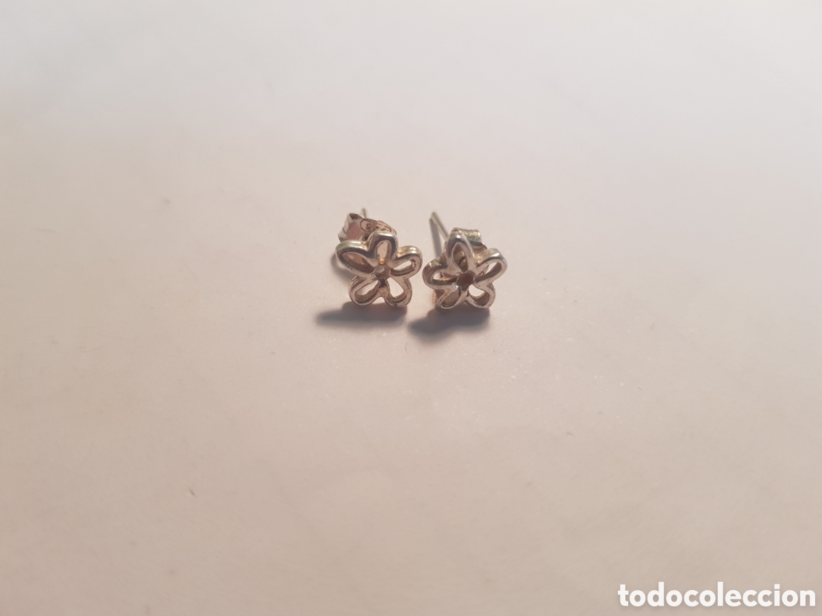 Joyeria: #983 Pendientes flor plata de ley 925 0,7cm - Foto 1