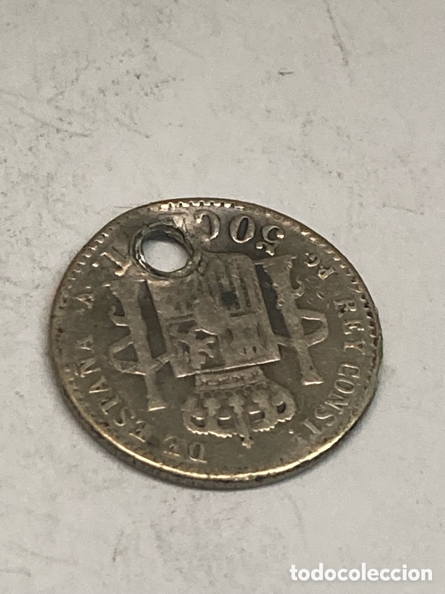 Joyeria: Colgante de plata moneda 50 c&eacute;ntimos 1894 - Foto 1