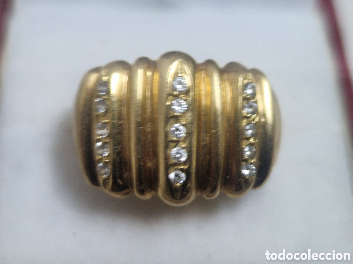 Joyeria: ANILLO ANCHO ORO 18 K CON CIRCONITAS - Foto 2