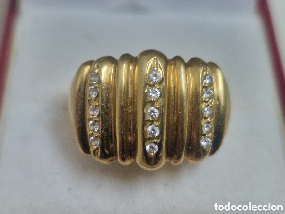Joyeria: ANILLO ANCHO ORO 18 K CON CIRCONITAS - Foto 3