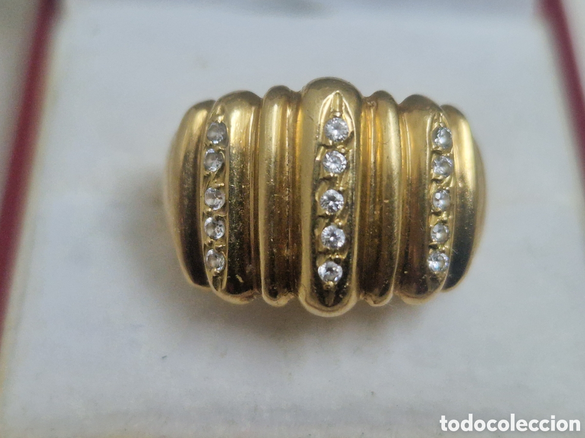 Joyeria: ANILLO ANCHO ORO 18 K CON CIRCONITAS - Foto 4