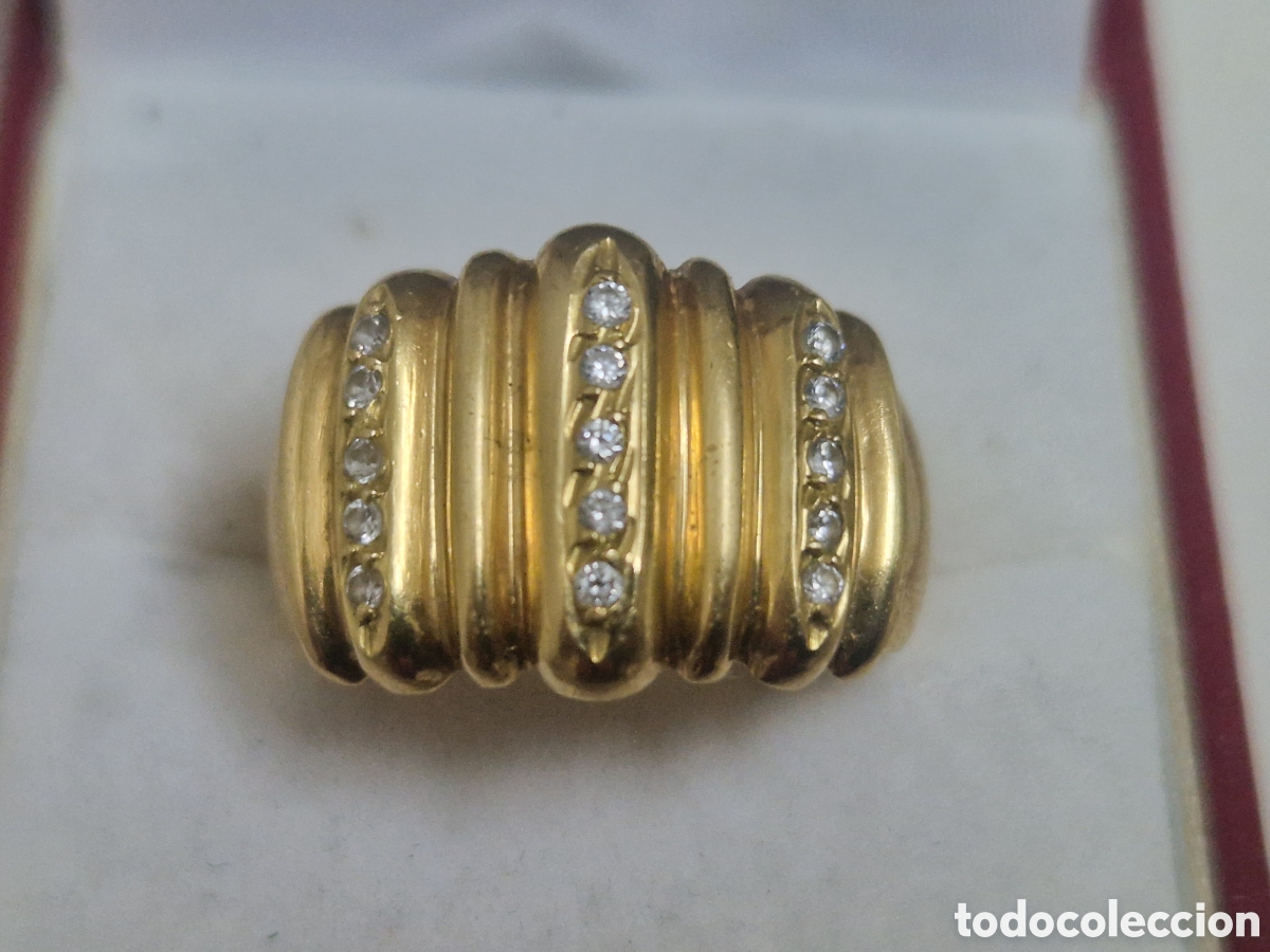 Joyeria: ANILLO ANCHO ORO 18 K CON CIRCONITAS - Foto 5