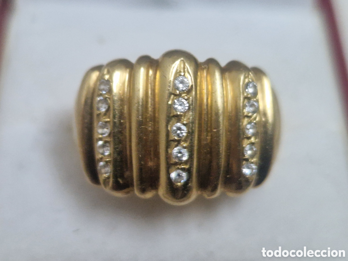 Joyeria: ANILLO ANCHO ORO 18 K CON CIRCONITAS - Foto 1
