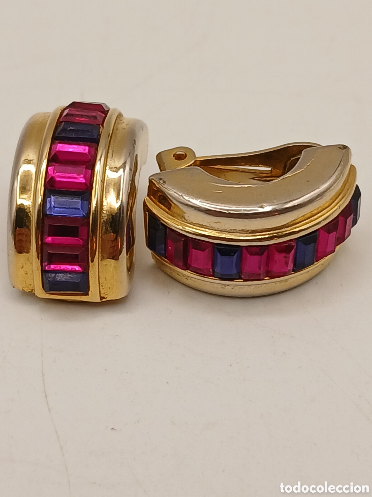 Joyeria: Pendientes metal dorado y pedrer&iacute;a - Foto 2