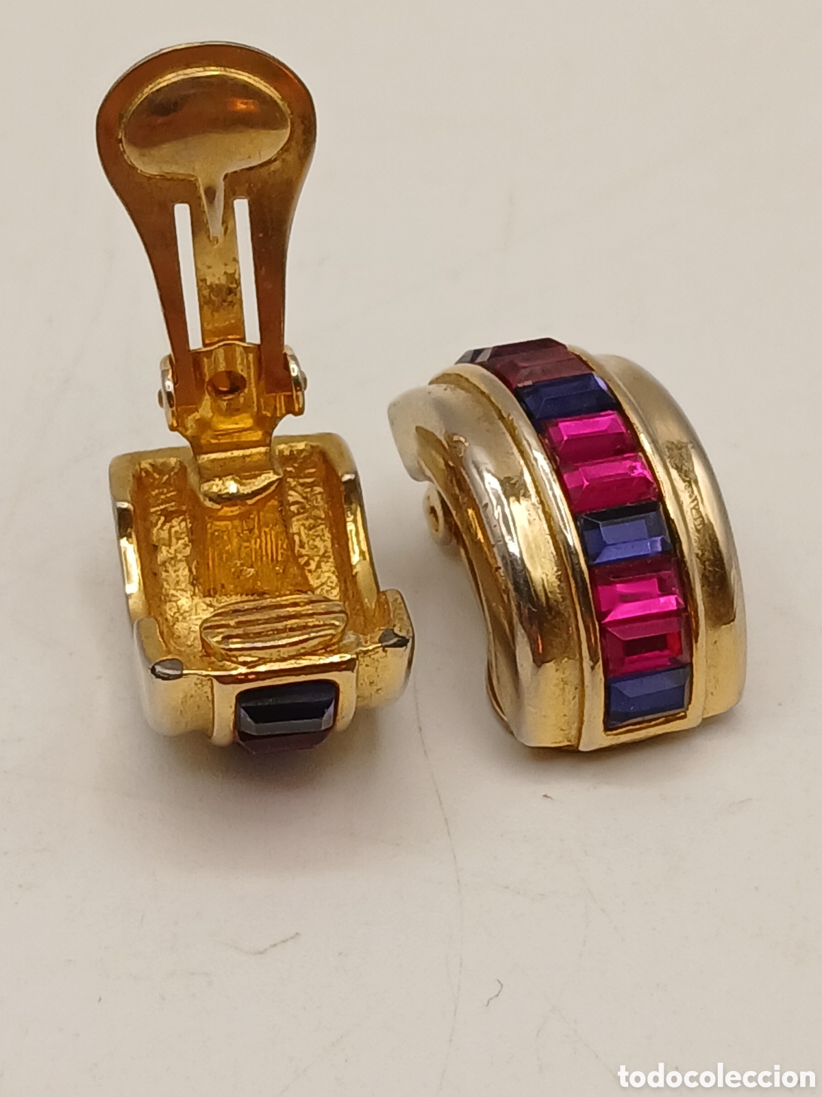 Joyeria: Pendientes metal dorado y pedrer&iacute;a - Foto 3