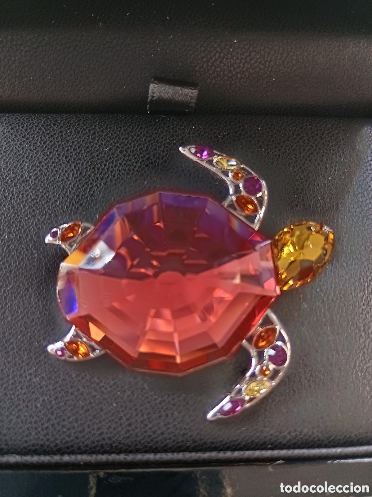Joyeria: Broche vintage Swarovski de tortuga - Foto 1