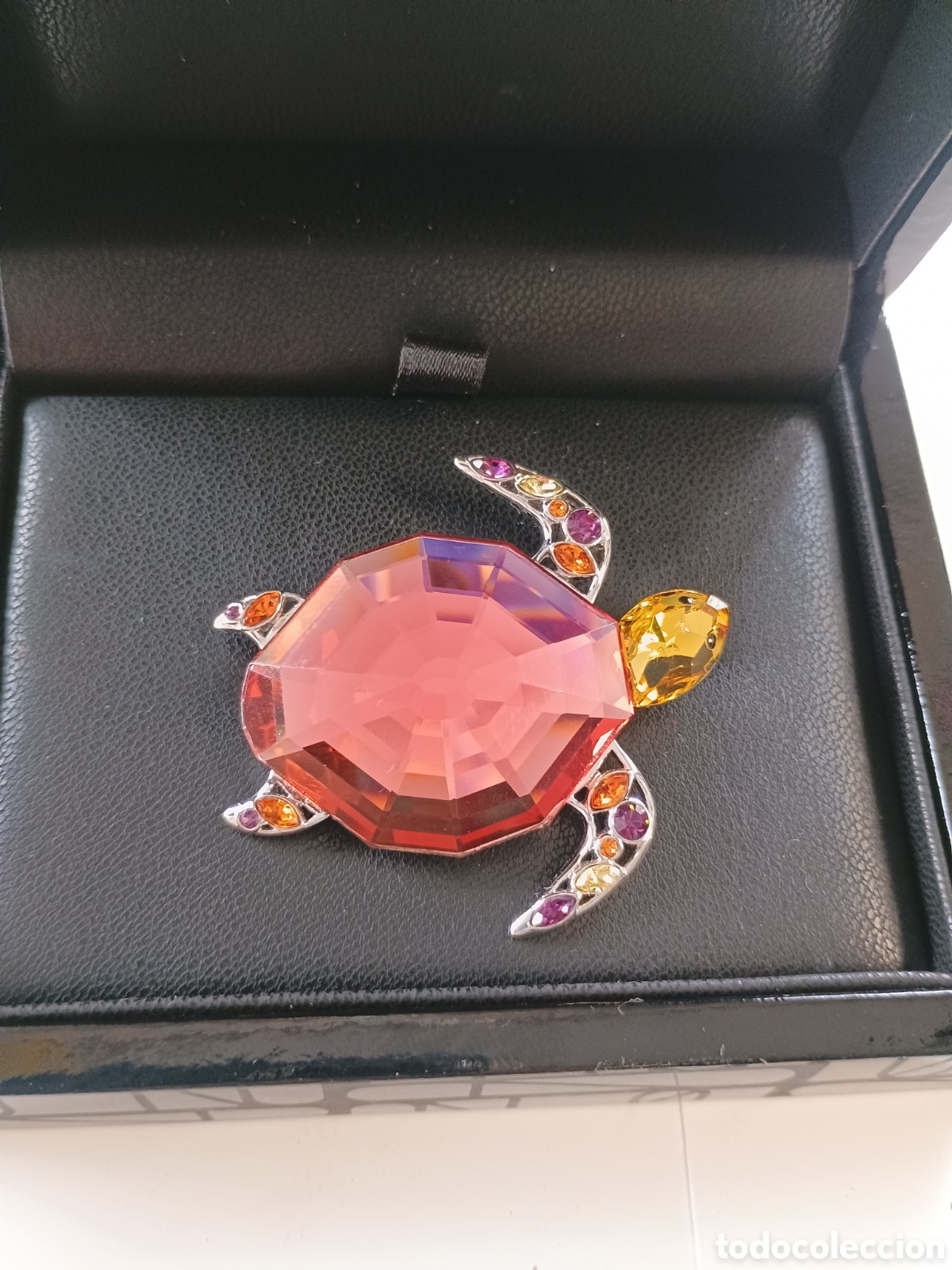 Joyeria: Broche vintage Swarovski de tortuga - Foto 2