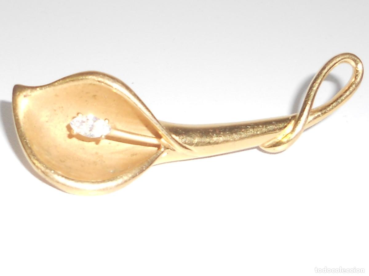 Joyeria: ANTIGUO BROCHE TIPO FLOR DORADO - Foto 12