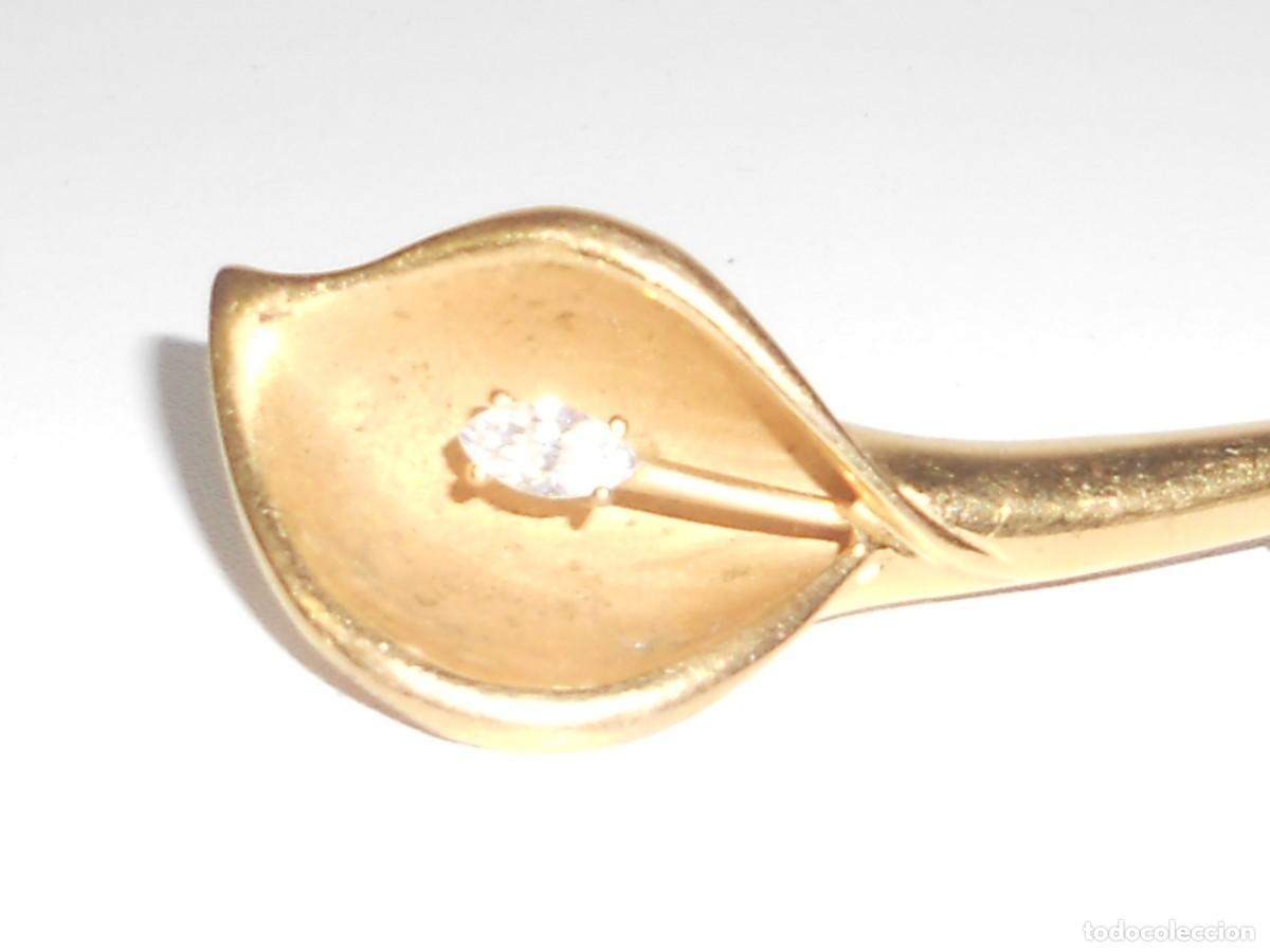 Joyeria: ANTIGUO BROCHE TIPO FLOR DORADO - Foto 14