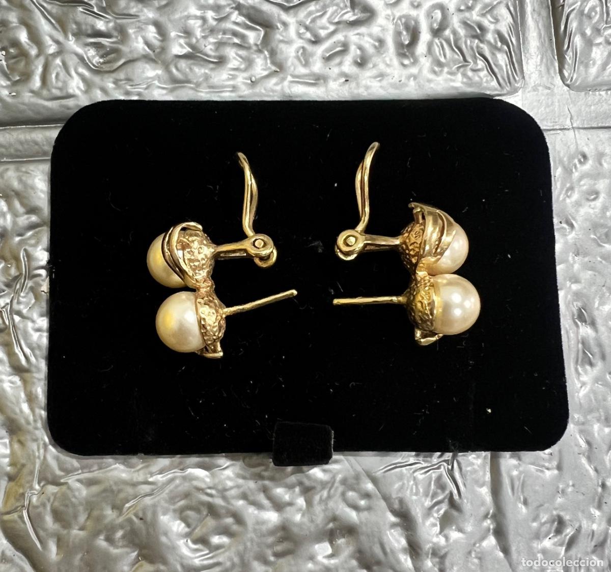 Joyeria: PENDIENTES DE PERLAS CON BA&Ntilde;O DE ORO - Foto 4