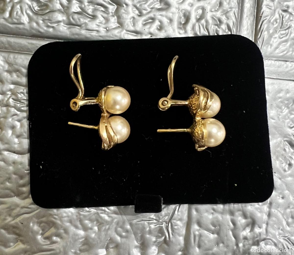 Joyeria: PENDIENTES DE PERLAS CON BA&Ntilde;O DE ORO - Foto 5