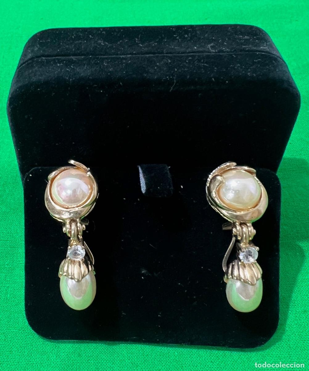Joyeria: PENDIENTES EN ORO LAMINADO Y PERLAS - Foto 1