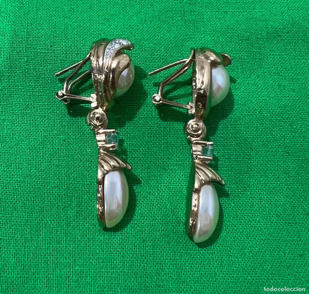 Joyeria: PENDIENTES EN ORO LAMINADO Y PERLAS - Foto 3