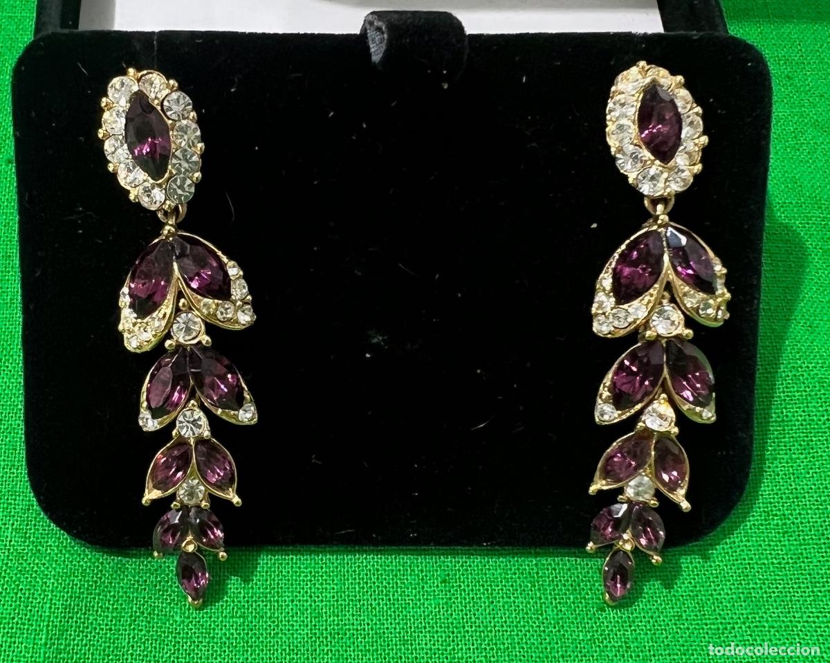 Joyeria: PENDIENTES VINTAGE CON GEMAS - Foto 2