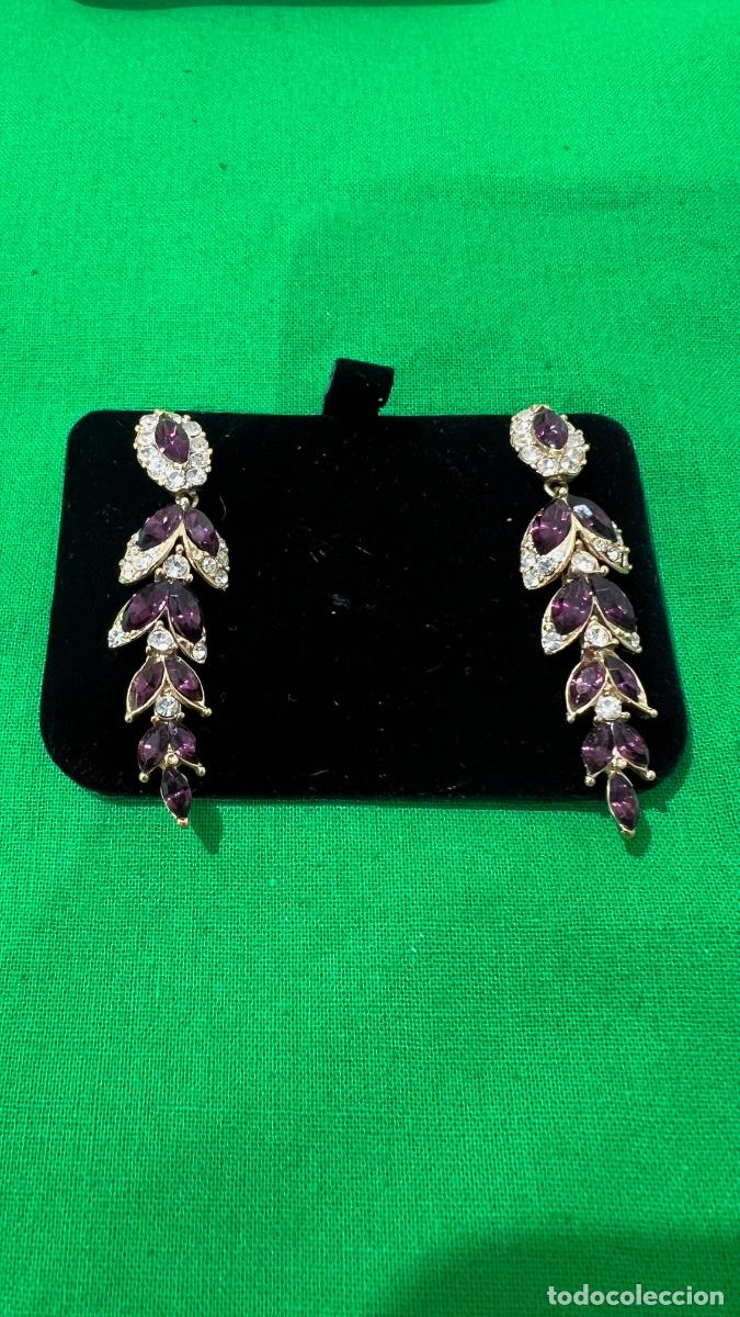 Joyeria: PENDIENTES VINTAGE CON GEMAS - Foto 3