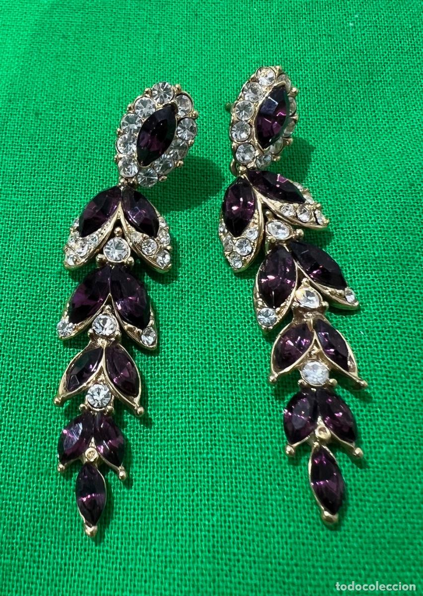 Joyeria: PENDIENTES VINTAGE CON GEMAS - Foto 5