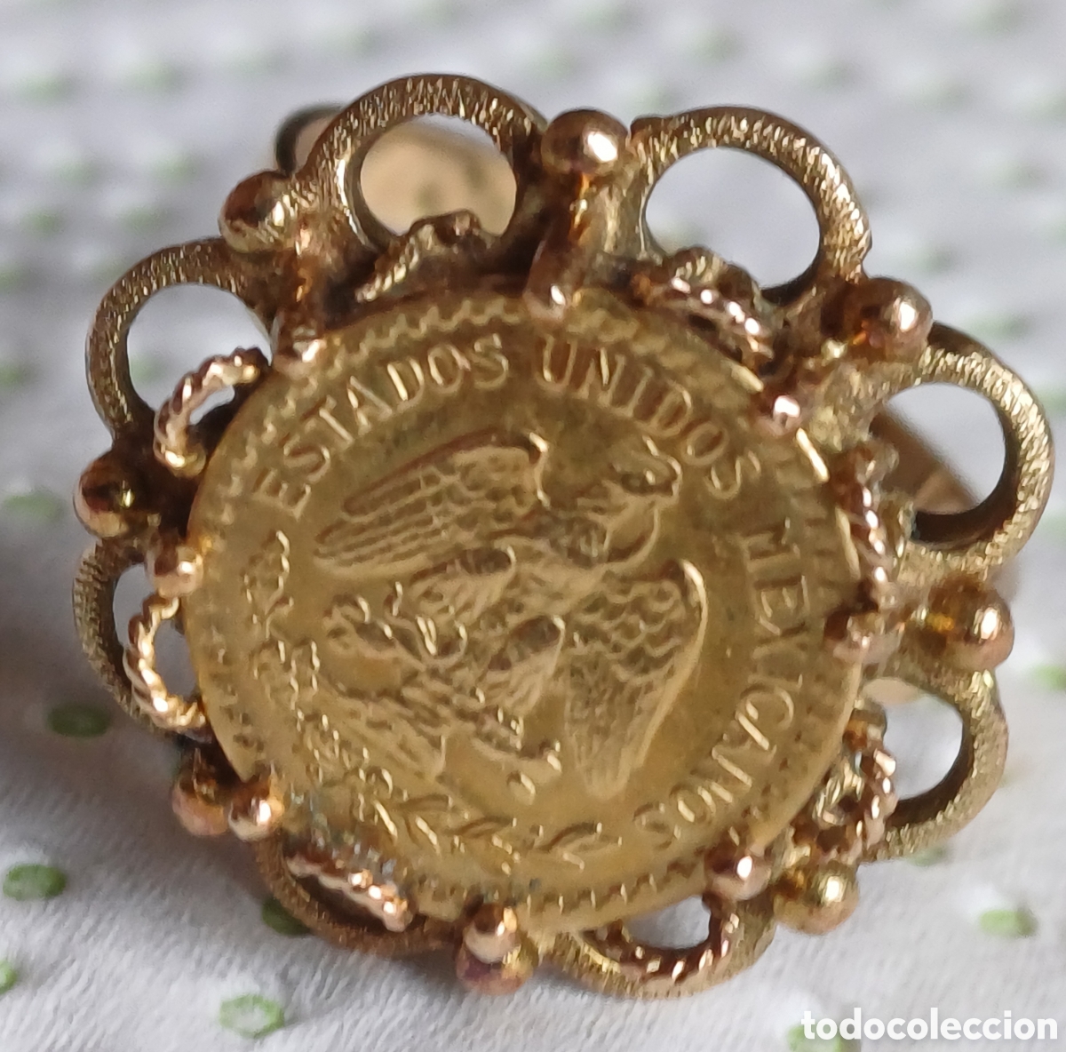 Joyeria: Sortija oro 21y 24 quilates moneda - Foto 2