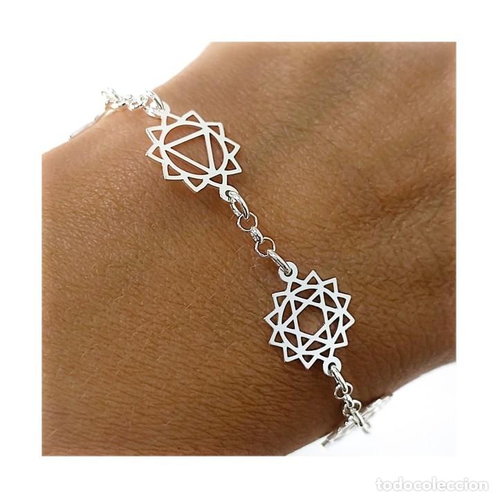 Joyeria: pulsera, collar, pendientes chakras en plata de ley ajustable - Foto 3