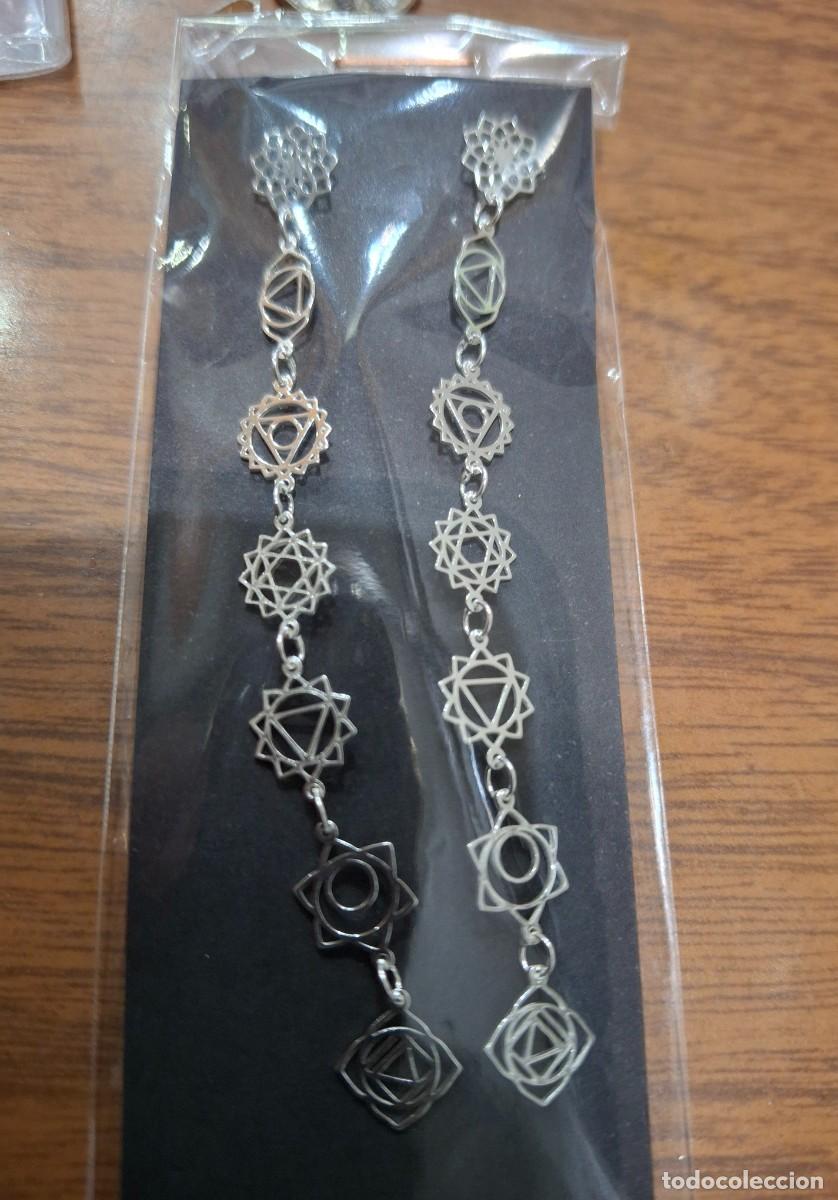 Joyeria: pulsera, collar, pendientes chakras en plata de ley ajustable - Foto 4