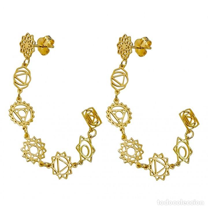Joyeria: pulsera, collar, pendientes chakras en plata de ley ajustable - Foto 5