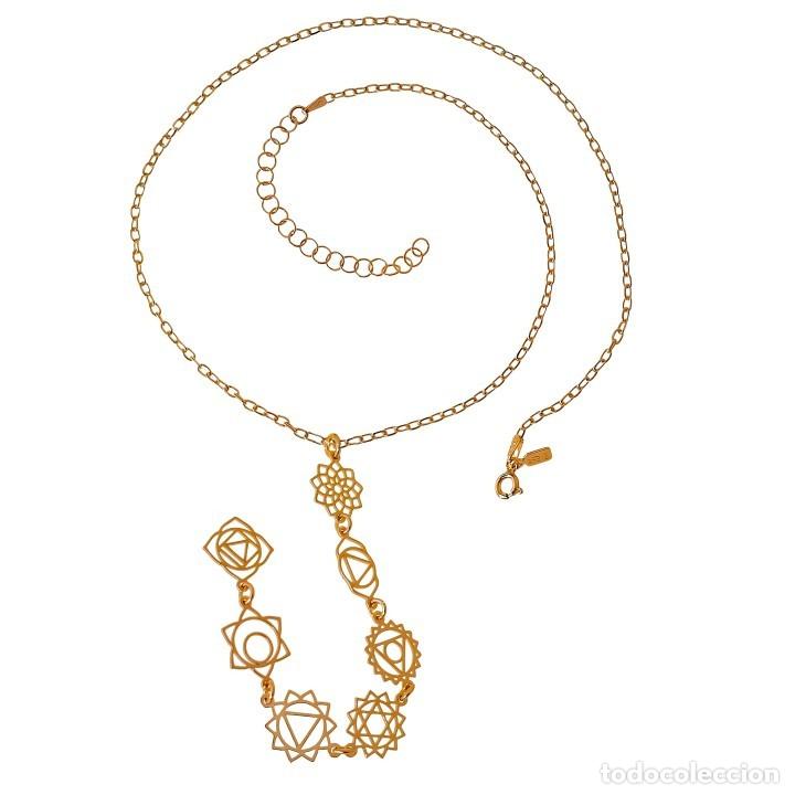Joyeria: pulsera, collar, pendientes chakras en plata de ley ajustable - Foto 7